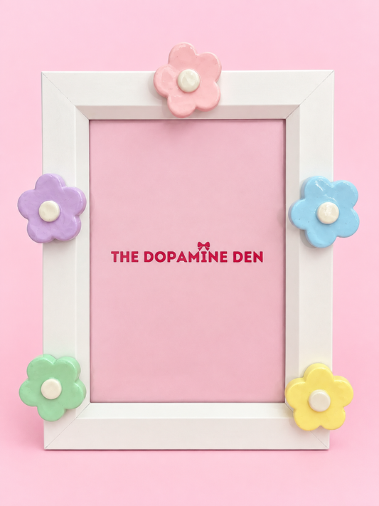 SET OF 5 PASTEL FLOWERS MAGNET SET