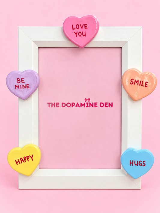SET OF 5 CANDY HEARTS MAGNET SET