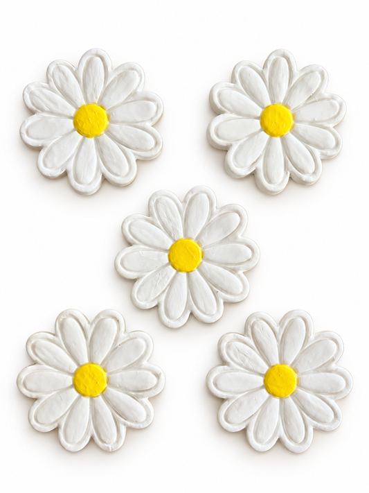 SET OF 5 DAISY FLOWERS MAGNET SET