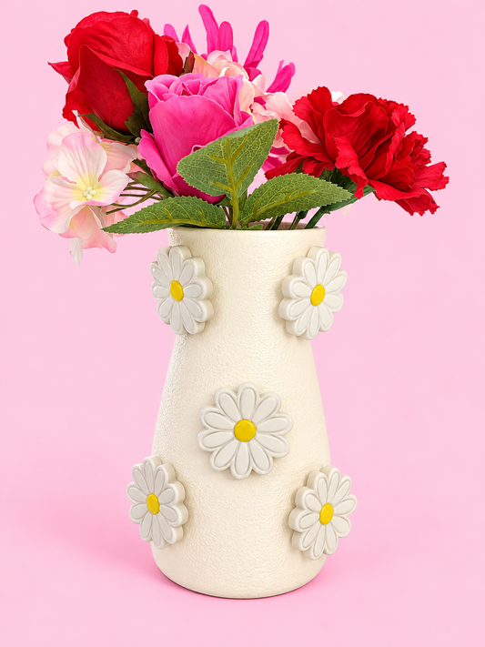 MAGNETIC VASE WITH DAISIES MAGNETS