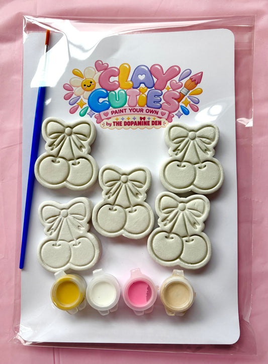 CHERRIES WITH BOWS PAINT YOUR OWN SET